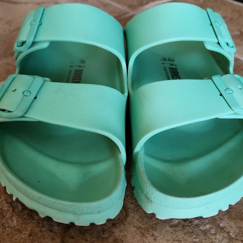 Birkenstock Womans Mint Green Sandals Size EUR 40 - Picture 2 of 14